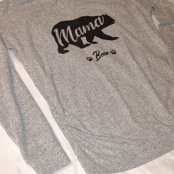 Angle Kiss Maternity Gray 'Mama Bear' Sweater - Picture 3 of 5